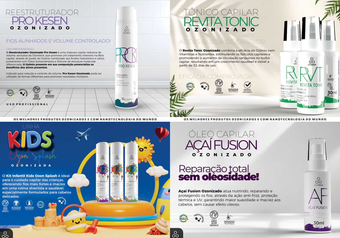 Página 4 do catálogo de produtos Ozonteck